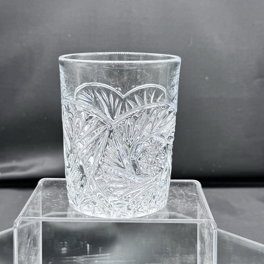 Vintage Heisey Clear Cut Glass Tumbler With Pinwheel And Fan Design Replacement